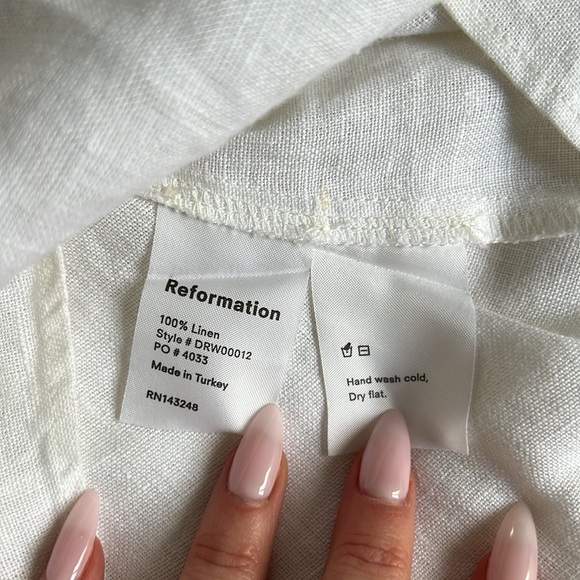 Reformation - White Linen Dress 🧺 - Picture 5 of 6